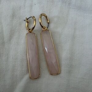 Anthropologie Gold and Blush Earrings